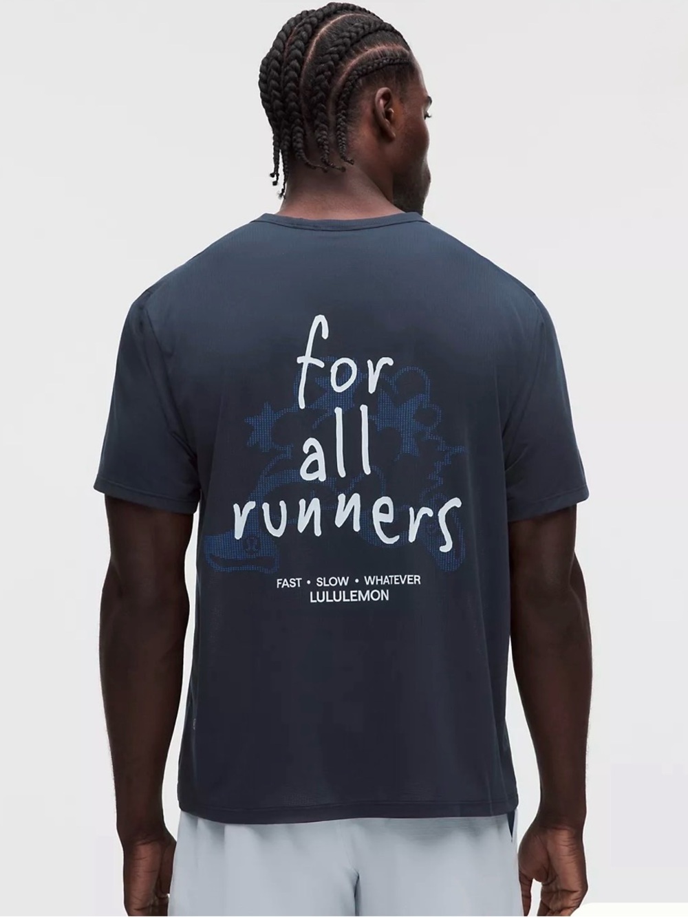 Lululemon Mile Maker Mesh Short Sleeve *Graphic True Navy